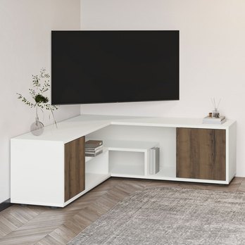 TV stolík ROSA biela/orech 3