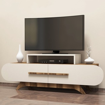 TV komoda  ROSE 1 orech/krémová 1