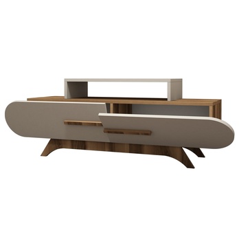 TV komoda  ROSE 1 orech/krémová 2