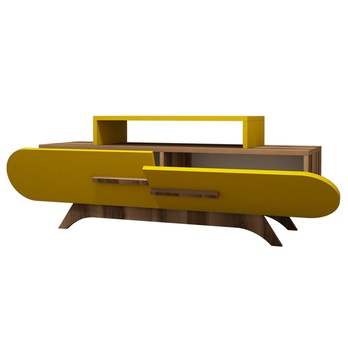 TV komoda  ROSE 1 orech/žltá 2