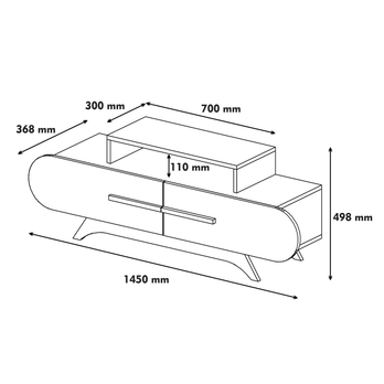 TV komoda  ROSE 1 orech/žltá 3