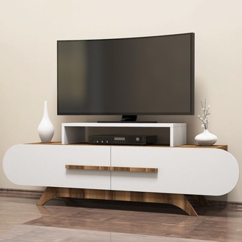 TV komoda ROSE biela/orech 1