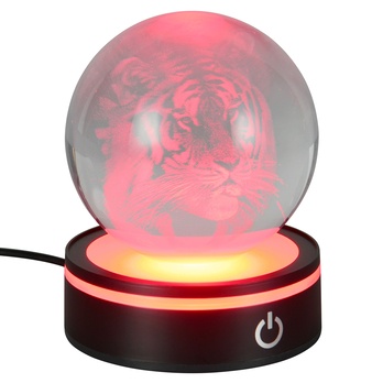 Stolná lampa ROSEBUD 3 čierna/priehľadná 3