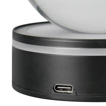 Stolná lampa ROSEBUD 3 čierna/priehľadná 5