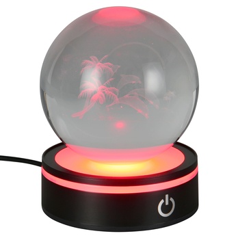 Stolná lampa  ROSEBUD čierna/priehľadná 3