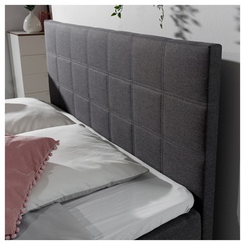 Posteľ s matracom a topperom ROSIE tmavosivá, 180x200 cm 3