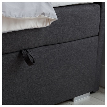 Posteľ s matracom a topperom ROSIE tmavosivá, 180x200 cm 4