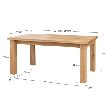 Jedálenský stôl ROSSI dub, 160x90 cm 19
