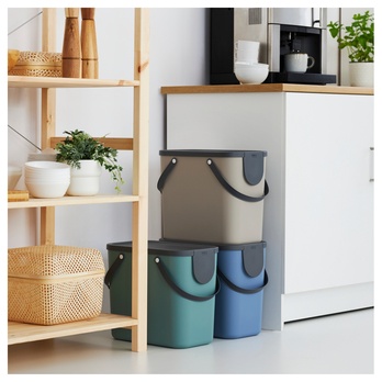 Kôš na triedený odpad ROTHO ALBULA 2 antracitová, 25 L 2