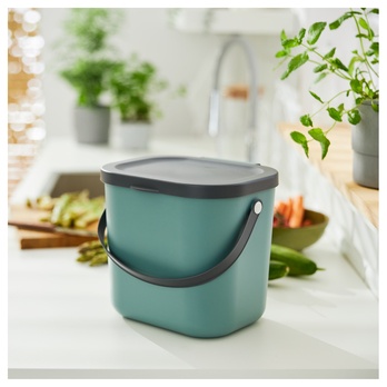 Kôš na triedený odpad ROTHO ALBULA 3 zelená/antracitová, 6 L 4