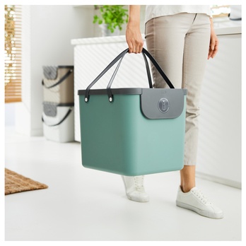 Kôš na triedený odpad ROTHO ALBULA zelená/antracitová, 40 L 1