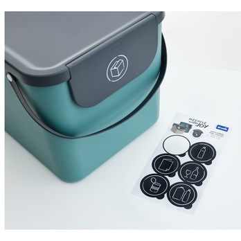 Kôš na triedený odpad ROTHO ALBULA zelená/antracitová, 40 L 2