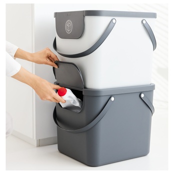 Kôš na triedený odpad ROTHO ALBULA antracitová, 40 L 1