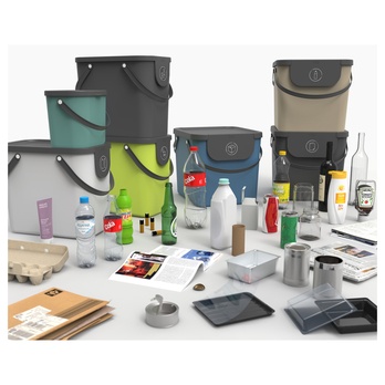 Kôš na triedený odpad ROTHO ALBULA antracitová, 40 L 3