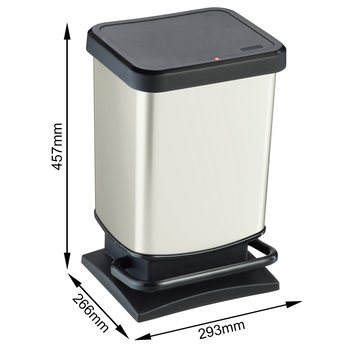 Odpadkový kôš ROTHO PASO 20 biela, 20 l 1