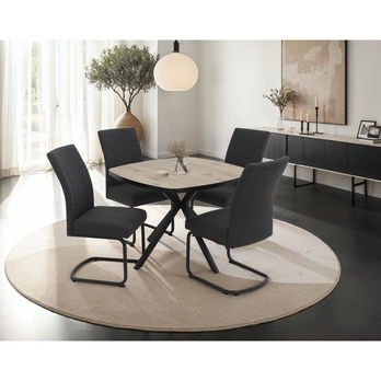 Jedálenský stôl ROTTERDAM dub viking/čierna 1