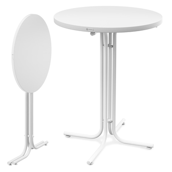 Barový stôl ROUND biela 4