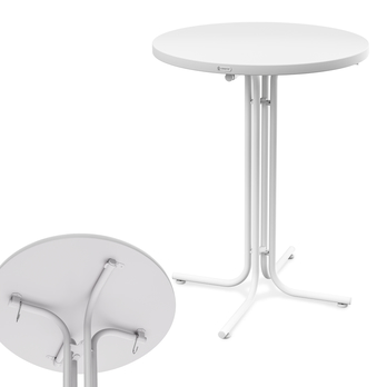 Barový stôl ROUND biela 5