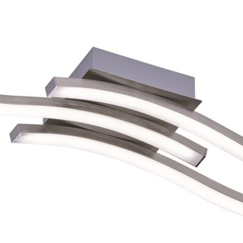 Stropné LED svietidlo ROUTE 2 matný nikel, šírka 56 cm 2