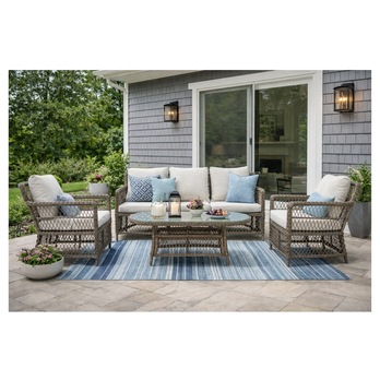 Záhradná zostava ROXA hnedá/krémová 4