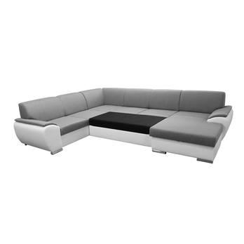 Sedacia súprava ROYAL U pravá, sivá/biela 2