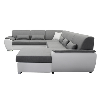 Sedacia súprava ROYAL U pravá, sivá/biela 4