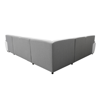 Sedacia súprava ROYAL U pravá, sivá/biela 6