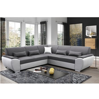 Sedacia súprava ROYAL ľavá, tmavosivá/biela 1