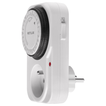 Spínacia zásuvka mechanická RST11MW biela, týždenná 1