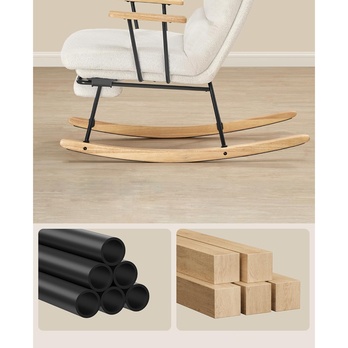 Hojdacie kreslo RUBBER biela 4