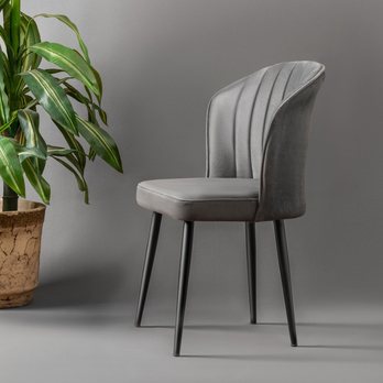 Jedálenská stolička RUBI 2 sivá/čierna, sada 4 ks 2