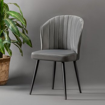 Jedálenská stolička RUBI 2 sivá/čierna, sada 4 ks 1