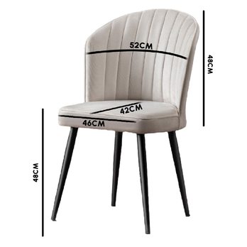 Jedálenská stolička RUBI 2 sivá/čierna, sada 4 ks 3