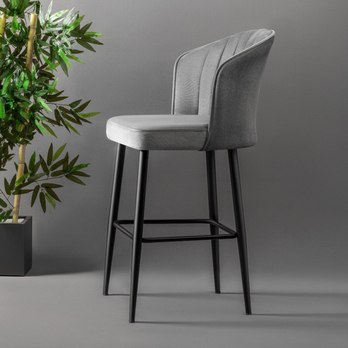Barová stolička RUBI 3 sivá/čierna, sada 2 ks 2