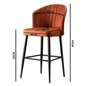 Barová stolička RUBI 3 sivá/čierna, sada 2 ks 3