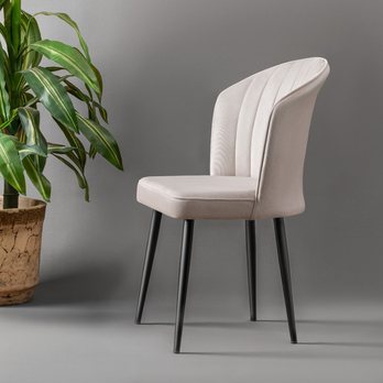 Jedálenská stolička RUBI krémová/čierna, sada 2 ks 2