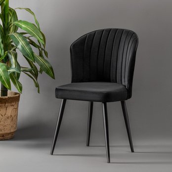 Jedálenská stolička RUBI čierna, sada 2 ks 1