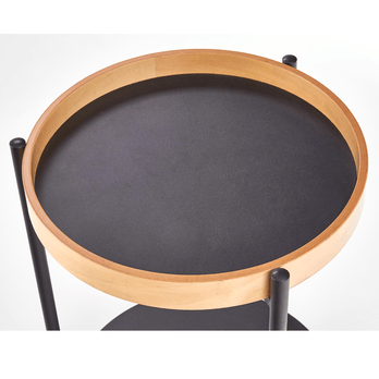 Prístavný stolík RULU dub/čierna 2