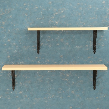 Nástenná polica RUNAL buk, šírka 75 cm 2