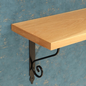 Nástenná polica RUNAL dub, šířka 50 cm 3