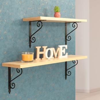 Nástenná polica RUNAL buk, šírka 100 cm 1