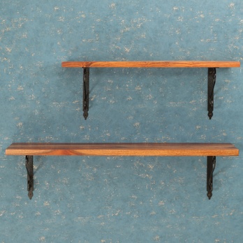 Nástenná polica RUNAL palisander, šírka 75 cm 2