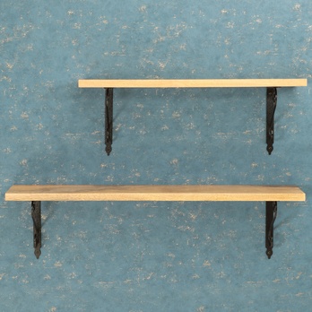 Nástenná polica RUNAL mango, šírka 100 cm 2