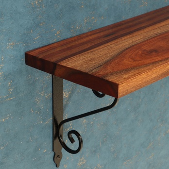 Nástenná polica RUNAL palisander, šírka 125 cm 4