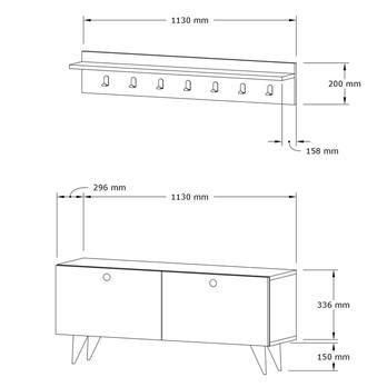 Predsieňová zostava RUPA orech 4