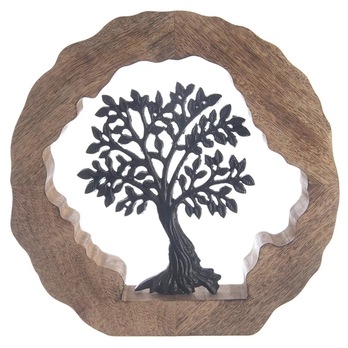 Dekorácia strom života RUSSEL mango/čierna 2