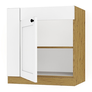 Spodná rohová skrinka RUSTIK II 20 biela/dub artisan 1