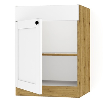 Drezová skrinka RUSTIK II 7 biela/dub artisan 1