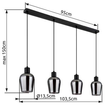 Závesné svietidlo RYAN 2 čierna 5