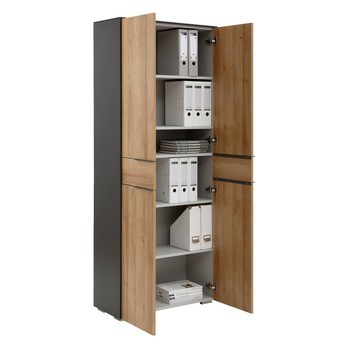 Skriňa RYDER dub riviera/antracitová, šírka 81 cm 3